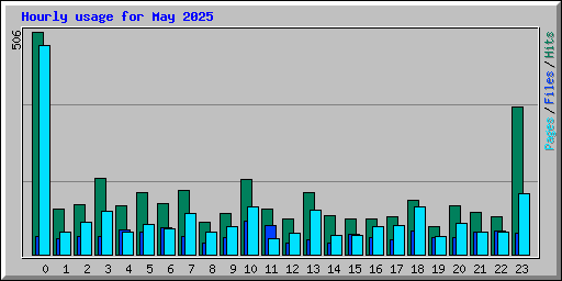 Hourly usage for May 2025